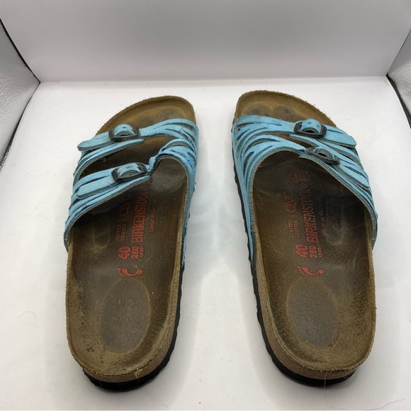 Birkenstock women’s light blue sandals limited edition size 40  US9.5 - Picture 2 of 6